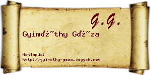 Gyimóthy Géza névjegykártya