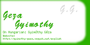 geza gyimothy business card