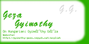 geza gyimothy business card